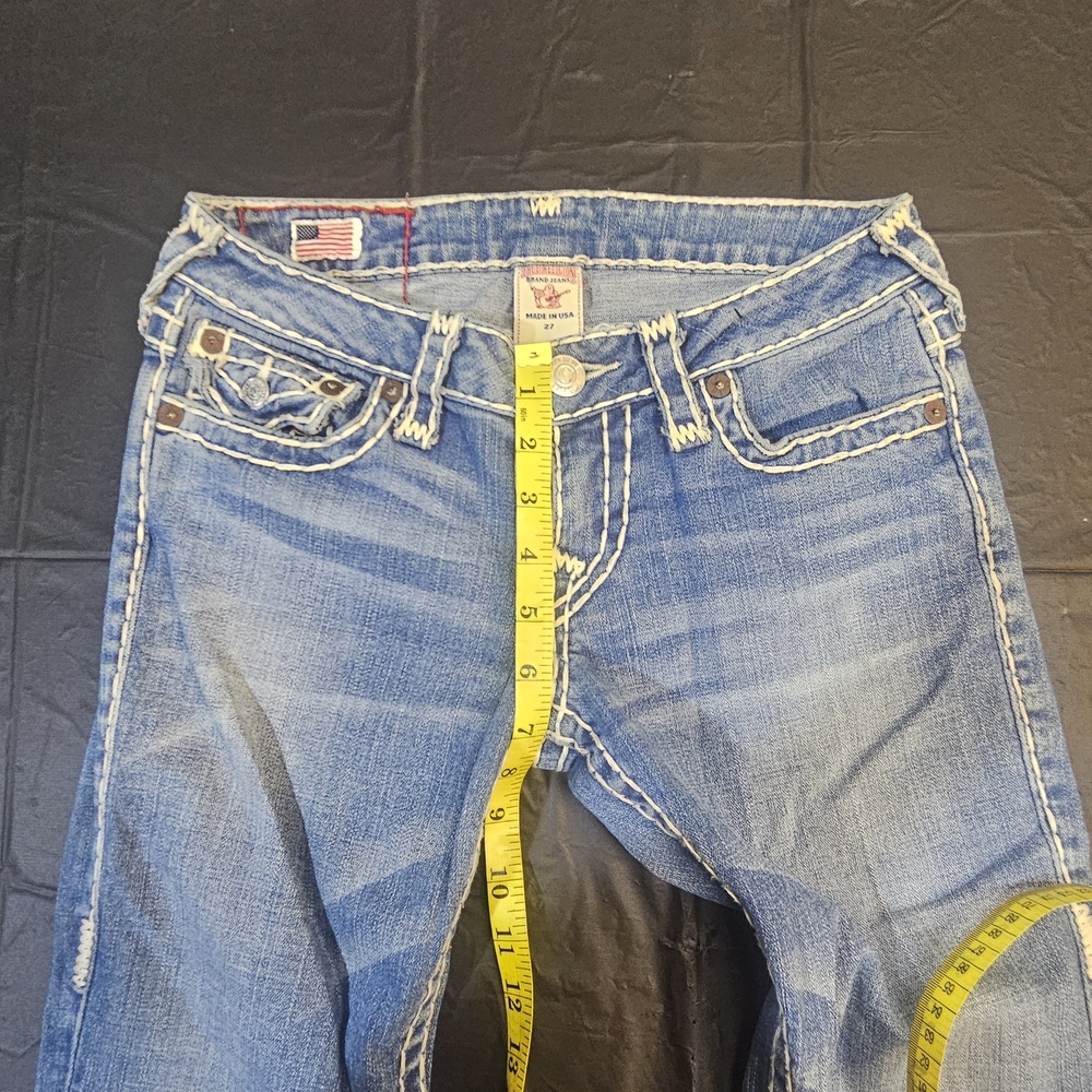 True Religion Light Blue Straight Jeans - Picture 7 of 12